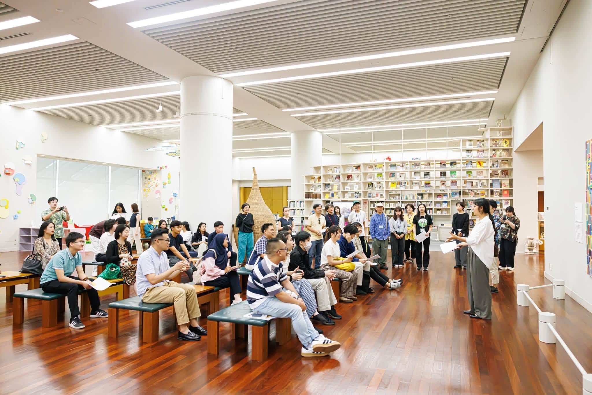 Participants taking part in a collaborative learning activity